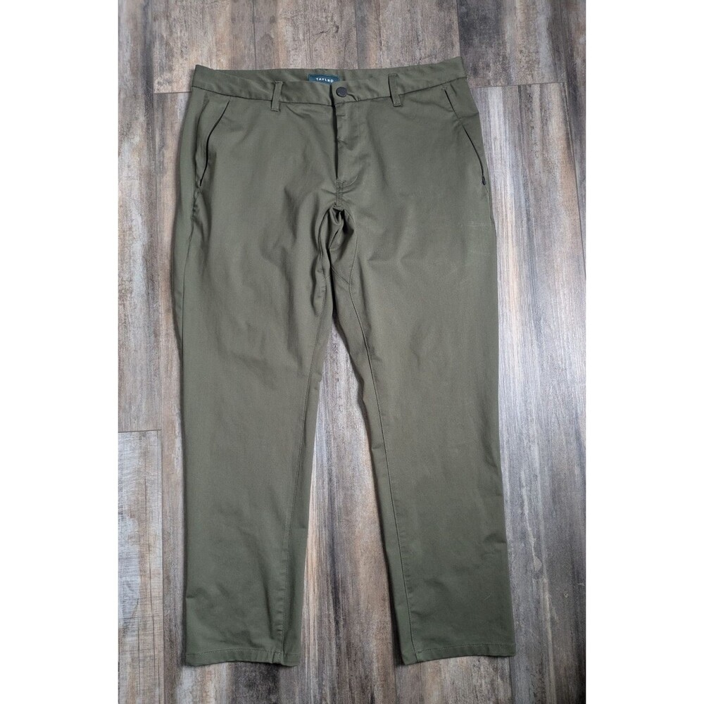 Taylrd Men's 5 Pocket Pants Taylrd Fit Olive Green Size 36x30 Classic